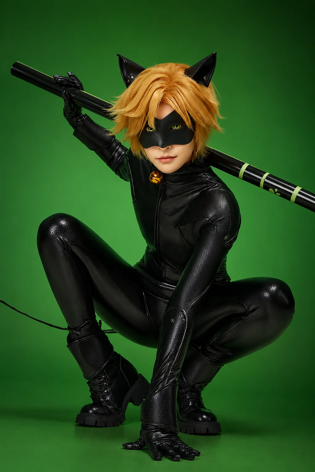 Miraculous Cat Noir Cosplay Costume Set - Adult - Image 5
