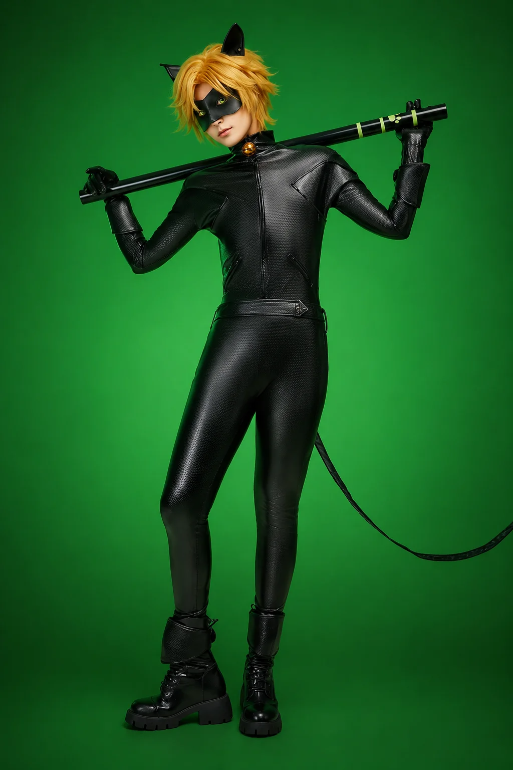 Miraculous Cat Noir Cosplay Costume Set - Adult - Image 6