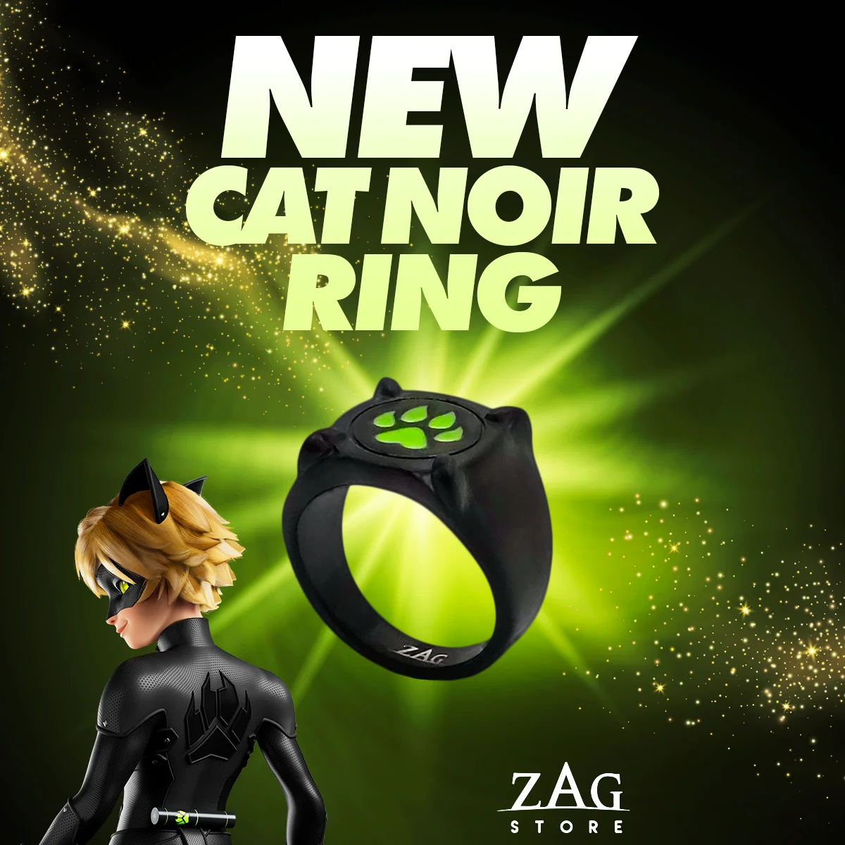 Miraculous Cat Noir Icon Ring “New” - Image 3